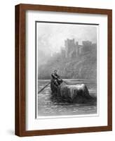 Body of Elaine on Way to King Arthur's Palace, Illustration, 'Idylls of King' by Alfred Tennyson-Gustave Doré-Framed Giclee Print