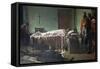 Body of Luciano Manara Visited by Soldiers-Eleuterio Pagliano-Framed Stretched Canvas