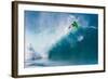 Bodyboarding at Banzai Pipeline, North Shore, Oahu, Hawaii-Mark A Johnson-Framed Photographic Print