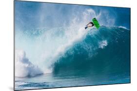 Bodyboarding at Banzai Pipeline, North Shore, Oahu, Hawaii-Mark A Johnson-Mounted Photographic Print