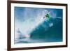 Bodyboarding at Banzai Pipeline, North Shore, Oahu, Hawaii-Mark A Johnson-Framed Photographic Print