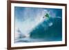 Bodyboarding at Banzai Pipeline, North Shore, Oahu, Hawaii-Mark A Johnson-Framed Photographic Print