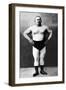 Bodybuilder in Hands on Hips Pose-null-Framed Art Print
