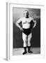 Bodybuilder in Hands on Hips Pose-null-Framed Art Print