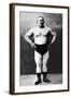 Bodybuilder in Hands on Hips Pose-null-Framed Art Print