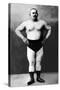 Bodybuilder in Hands on Hips Pose-null-Stretched Canvas
