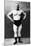 Bodybuilder in Hands on Hips Pose-null-Mounted Art Print