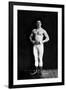 Bodybuilder in Leotard and Boots-null-Framed Art Print