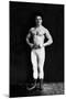 Bodybuilder in Leotard and Boots-null-Mounted Art Print