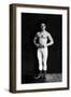 Bodybuilder in Leotard and Boots-null-Framed Art Print