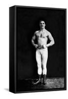 Bodybuilder in Leotard and Boots-null-Framed Stretched Canvas