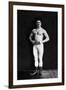 Bodybuilder in Leotard and Boots-null-Framed Art Print