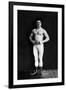 Bodybuilder in Leotard and Boots-null-Framed Art Print