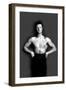 Bodybuilder in Pants with Bared Torso-null-Framed Art Print