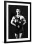 Bodybuilder in Sash-null-Framed Art Print