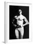 Bodybuilder in Tights-null-Framed Art Print