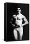 Bodybuilder in Tights-null-Framed Stretched Canvas