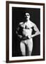 Bodybuilder in Tights-null-Framed Art Print