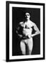 Bodybuilder in Tights-null-Framed Art Print