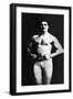 Bodybuilder in Tights-null-Framed Art Print