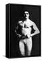 Bodybuilder in Tights-null-Framed Stretched Canvas