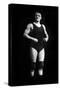 Bodybuilder in Wrestling Outfit and Knee Pads-null-Stretched Canvas