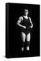 Bodybuilder in Wrestling Outfit and Knee Pads-null-Framed Stretched Canvas