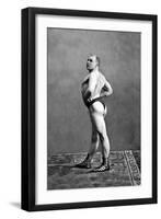 Bodybuilder's Back and Left Profile-null-Framed Art Print