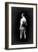 Bodybuilder's Back and Partial Left Profile-null-Framed Art Print