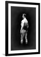 Bodybuilder's Back and Partial Left Profile-null-Framed Art Print