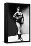 Bodybuilder's Shadowed Front and Partial Right Profile-null-Framed Stretched Canvas