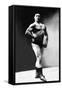 Bodybuilder's Shadowed Front and Partial Right Profile-null-Framed Stretched Canvas