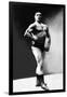 Bodybuilder's Shadowed Front and Partial Right Profile-null-Framed Art Print