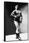 Bodybuilder's Shadowed Front and Partial Right Profile-null-Framed Stretched Canvas
