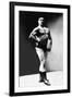 Bodybuilder's Shadowed Front and Partial Right Profile-null-Framed Art Print