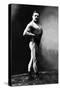 Bodybuilder's Shadowed Front and Right Profile-null-Stretched Canvas