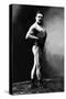 Bodybuilder's Shadowed Front and Right Profile-null-Stretched Canvas