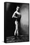 Bodybuilder's Shadowed Front and Right Profile-null-Framed Stretched Canvas