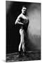 Bodybuilder's Shadowed Front and Right Profile-null-Mounted Art Print