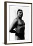 Bodybuilder's Shadowed Torso-null-Framed Art Print