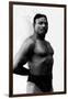 Bodybuilder's Shadowed Torso-null-Framed Art Print