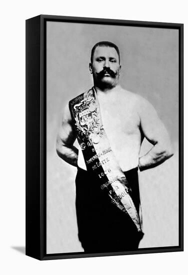 Bodybuilder Wearing Bandolier of Victory-null-Framed Stretched Canvas
