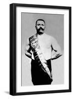 Bodybuilder Wearing Bandolier of Victory-null-Framed Art Print