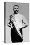 Bodybuilder Wearing Bandolier of Victory-null-Stretched Canvas