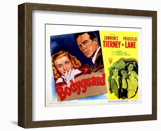 Bodyguard, Priscilla Lane, Lawrence Tierney, Priscilla Lane, 1948-null-Framed Art Print