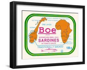 Boe Brand Small Sild Sardines-null-Framed Art Print