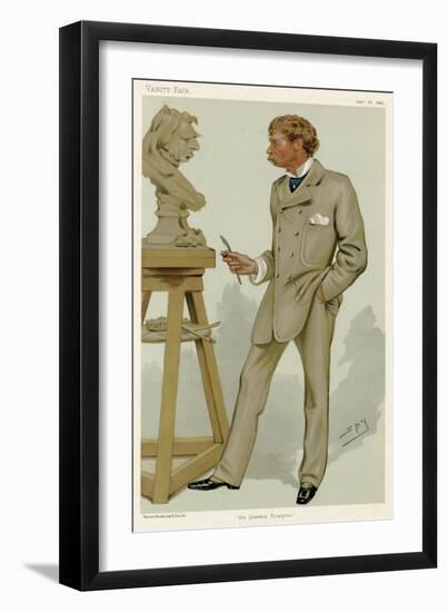 Boehm Stands by Bust, Spy-null-Framed Art Print