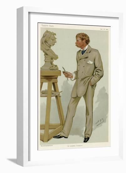 Boehm Stands by Bust, Spy-null-Framed Art Print