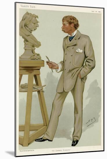 Boehm Stands by Bust, Spy-null-Mounted Art Print