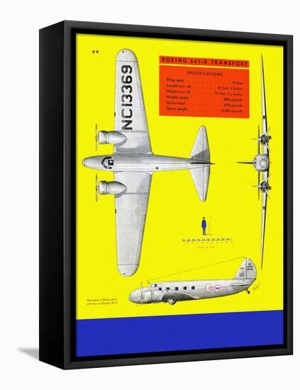 Boeing 247-D Transport-John T. McCoy Jr.-Framed Stretched Canvas